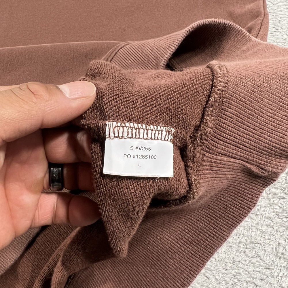 Vuori Cypress Crew Sweatshirt Mens Large Brown Sweater V255 French Terry - Picture 6 of 9